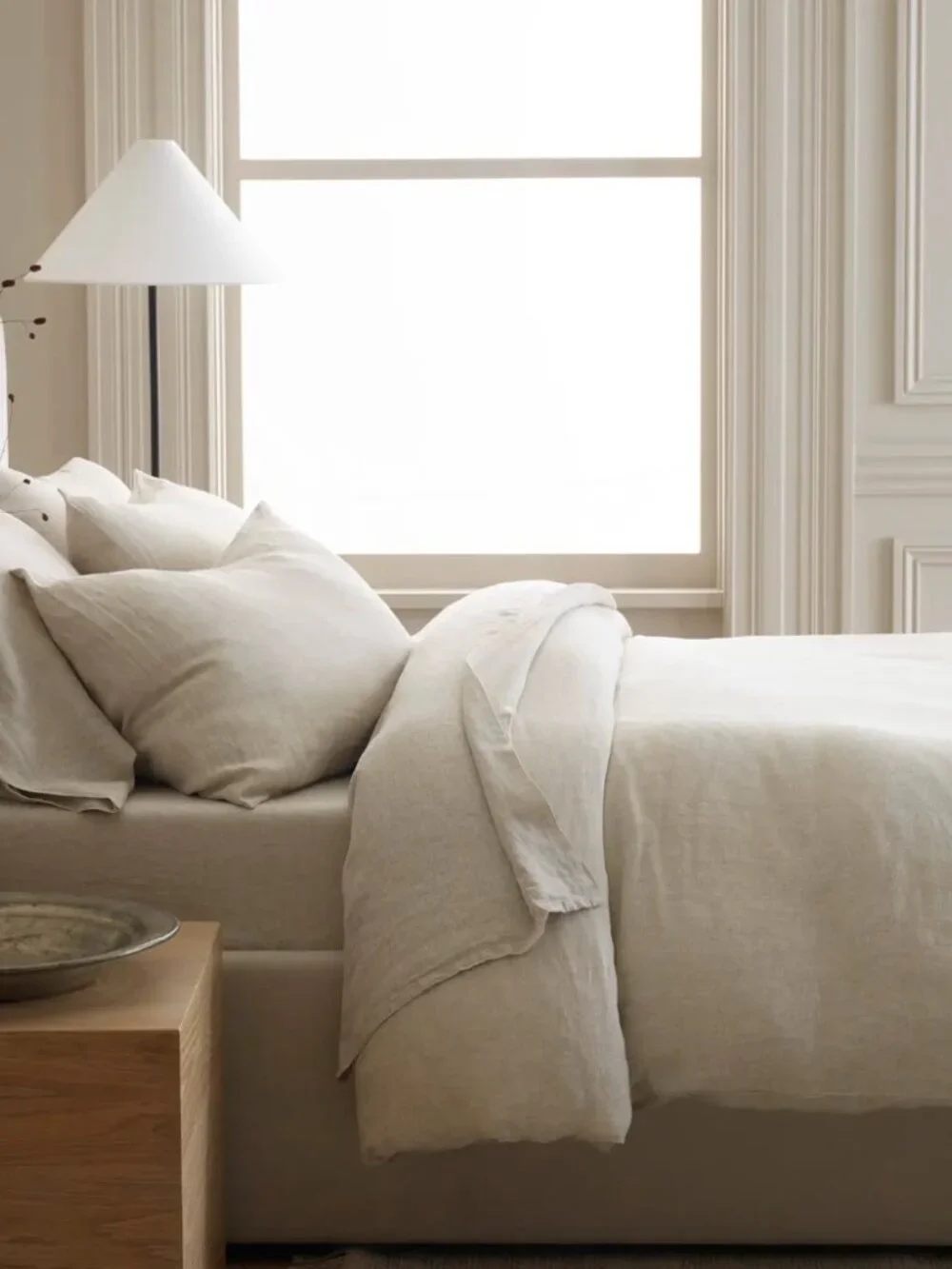 Quince European Linen Duvet Cover King/Cal King Natural Chambray